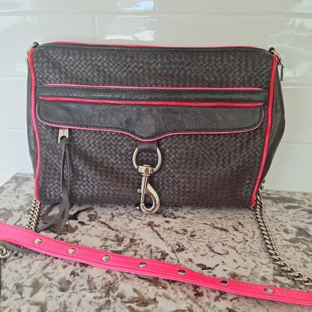Rebecca Minkoff Brown Pink Leather Mini Mac Crossbody